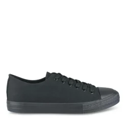 Baskets NOIR Homme Motif Uni Lacets