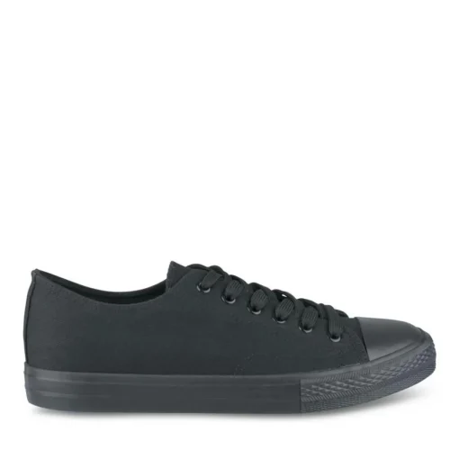 Baskets NOIR Homme Motif Uni Lacets