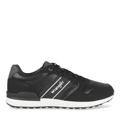 Baskets NOIR Homme Motif Uni Lacets