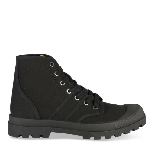Baskets NOIR Homme Motif Uni Lacets