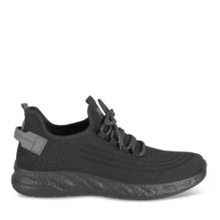 Baskets NOIR Homme Motif Uni Lacets
