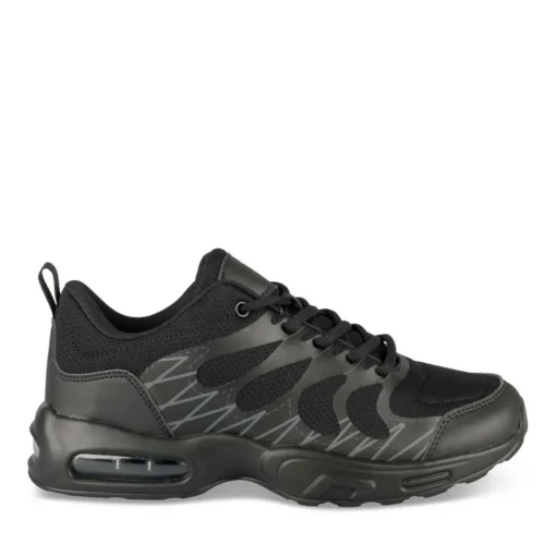 Baskets NOIR Homme Motif Uni Lacets