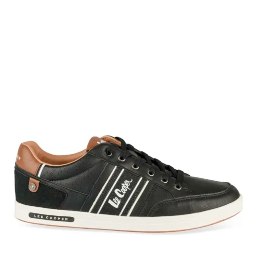 Baskets NOIR Homme Motif Uni Lacets