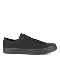 Baskets NOIR Homme Motif Uni Lacets