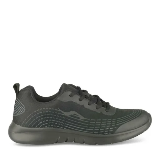 Baskets NOIR Homme Motif Uni Lacets