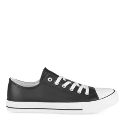 Baskets NOIR Homme Motif Uni Lacets