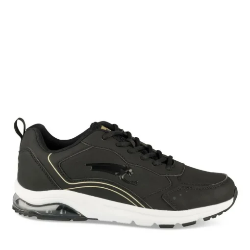 Baskets NOIR Homme Motif Uni Lacets