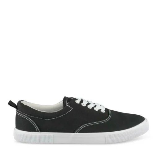 Baskets NOIR Homme Motif Uni Lacets