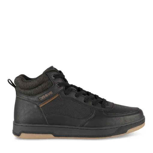 Baskets NOIR Homme Motif Uni A Enfiler