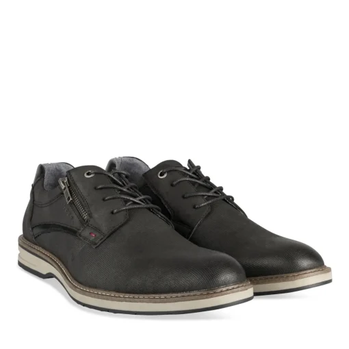 Baskets NOIR Homme Motif Uni Lacets