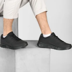 Baskets NOIR Homme Motif Uni Lacets