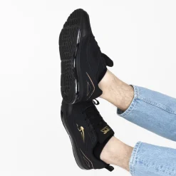 Baskets NOIR Homme Motif Uni Lacets
