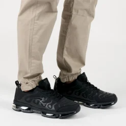 Baskets NOIR Homme Motif Uni Lacets
