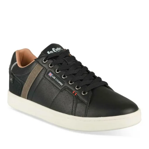 Baskets NOIR Homme Motif Uni Lacets