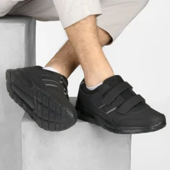 Baskets NOIR Homme Motif Uni Lacets