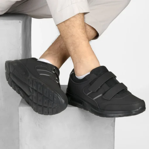 Baskets NOIR Homme Motif Uni Lacets