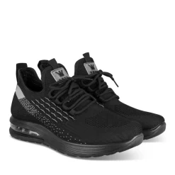 Baskets NOIR Homme Motif Uni Lacets