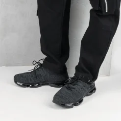 Baskets NOIR Homme Motif Uni Lacets