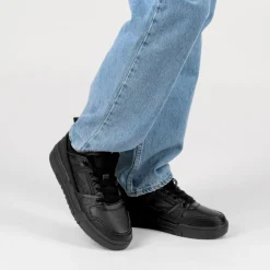 Baskets NOIR Homme Motif Uni Lacets