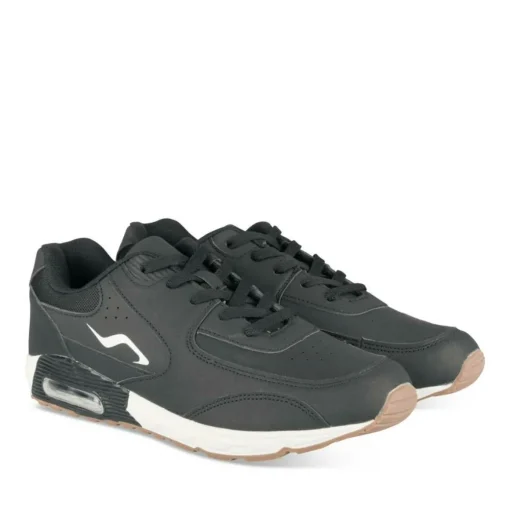 Baskets NOIR Homme Motif Multicolore Lacets