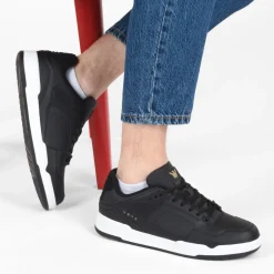Baskets NOIR Homme Motif Uni Lacets