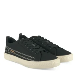 Baskets NOIR Homme Motif Uni Lacets