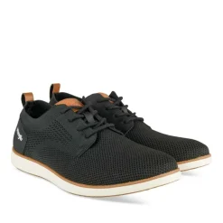Baskets NOIR Homme Motif Uni Lacets