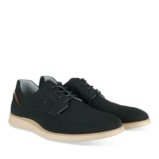 Baskets NOIR Homme Motif Uni Lacets