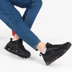 Baskets NOIR Homme Motif Uni Lacets
