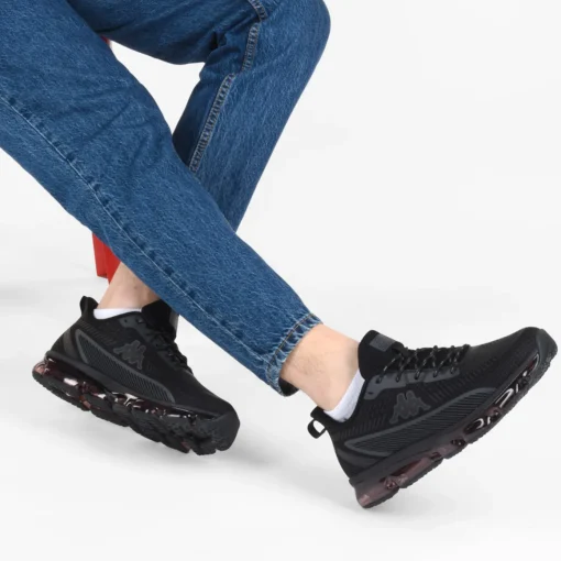 Baskets NOIR Homme Motif Uni Lacets