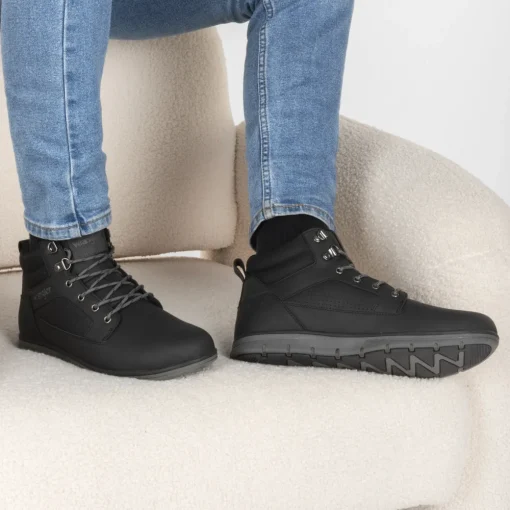 Baskets NOIR Homme Motif Uni A Enfiler