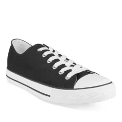 Baskets NOIR Homme Motif Uni Lacets