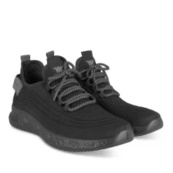 Baskets NOIR Homme Motif Uni Lacets