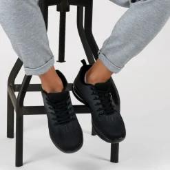 Baskets NOIR Homme Motif Uni Lacets