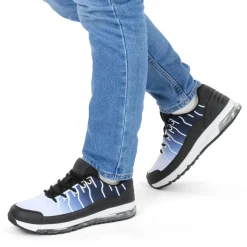 Baskets NOIR Homme Motif Uni Lacets