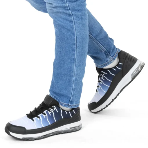 Baskets NOIR Homme Motif Uni Lacets