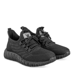 Baskets NOIR Homme Motif Uni Lacets
