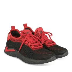 Baskets NOIR Homme Motif Multicolore Lacets