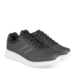Baskets NOIR Homme Motif Uni Lacets
