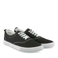 Baskets NOIR Homme Motif Uni Lacets