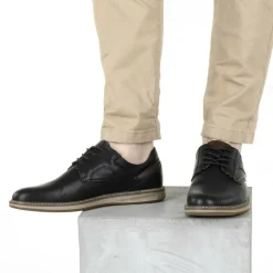 Baskets NOIR Homme Motif Uni Lacets