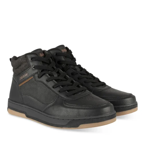 Baskets NOIR Homme Motif Uni A Enfiler
