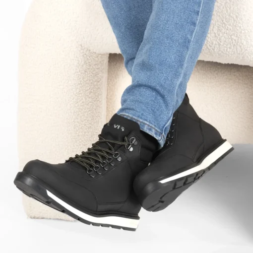 Baskets NOIR Homme Motif Uni A Enfiler