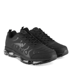 Baskets NOIR Homme Motif Uni Lacets