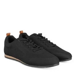 Baskets NOIR Homme Motif Uni Lacets