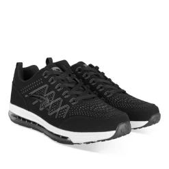 Baskets NOIR Homme Motif Uni Lacets