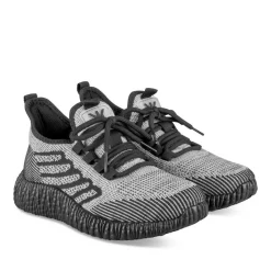 Baskets NOIR Homme Motif Uni Lacets