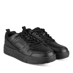 Baskets NOIR Homme Motif Uni Lacets
