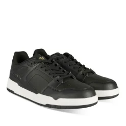 Baskets NOIR Homme Motif Uni Lacets