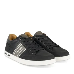 Baskets NOIR Homme Motif Uni Lacets